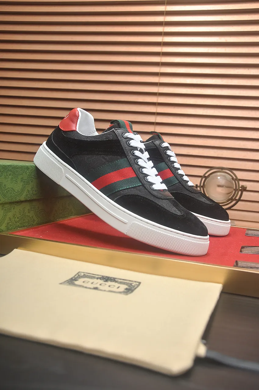 Men's men's shoes💰440💶[GUCCI] official website 1:1 men's sports shoes are now on the market. They are made of original fabric + water-dyed sheepskin lining, plus the official website original 1:1 comfortable outsole. Fashionable and versatile, super comfortable and breathable. Standard shoe size 38/45 (custom-made size 45 is non-refundable)